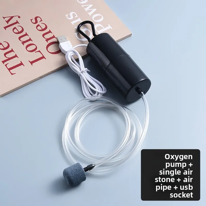 Bomba de Oxigênio USB para Aquário Pequeno Recarregável Portátil - Imagem 2