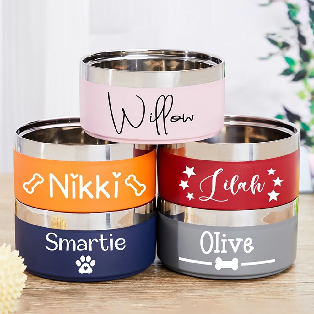 Tigela Personalizada para Pets de Aço Inoxidável com Nome Gravado - Image 2