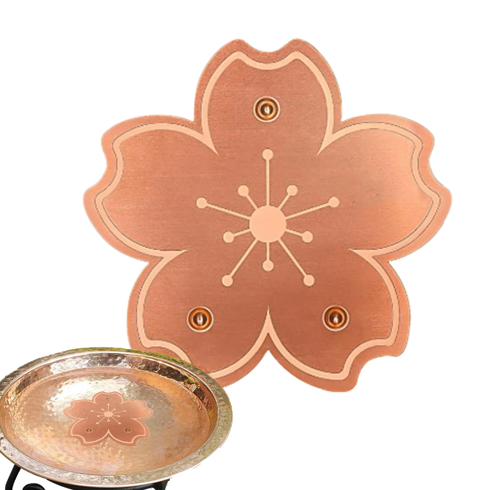 disco de cobre para banho de pássaros