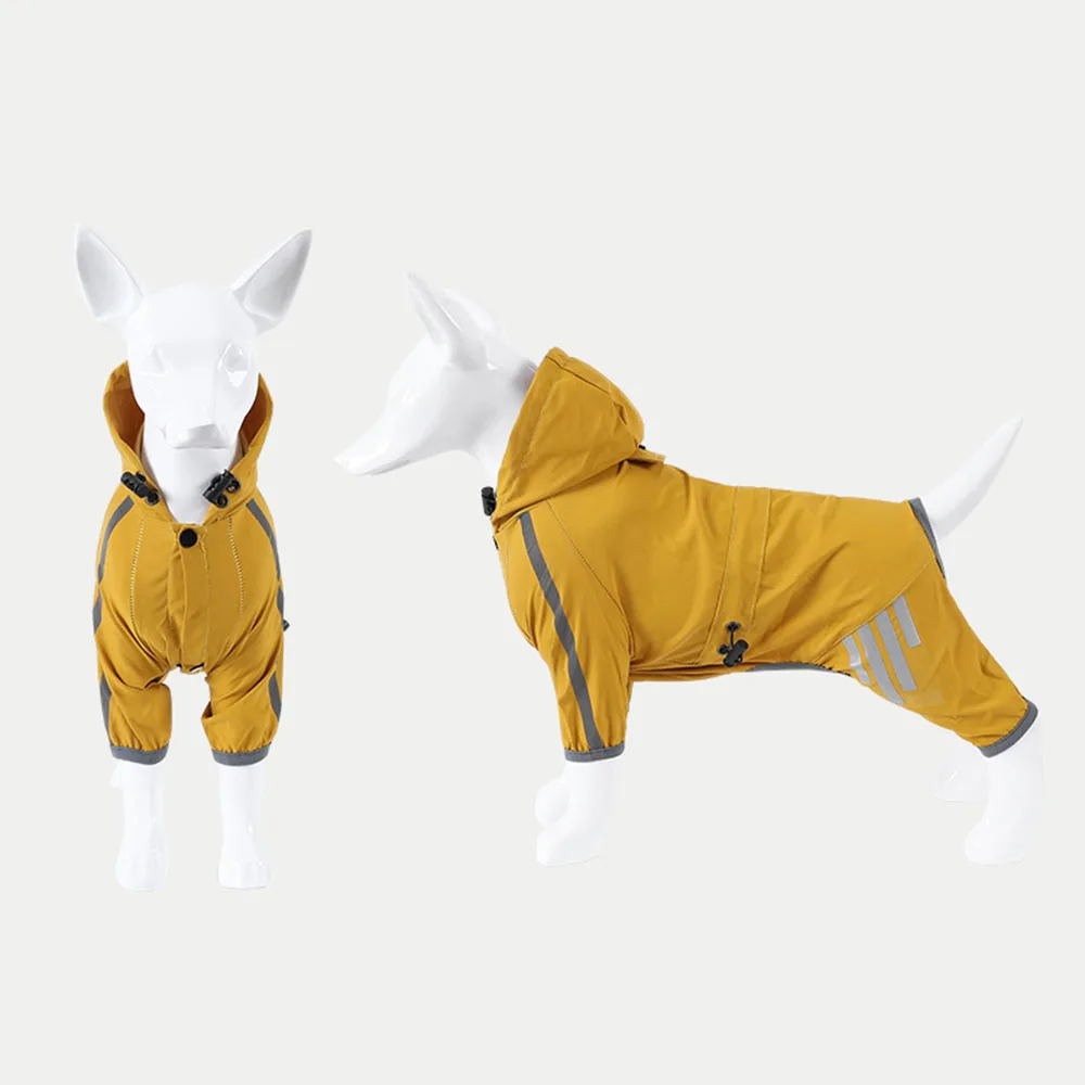 Capa de Chuva para Cães Pequenos com Capuz e Faixa Refletiva - Imagem 2