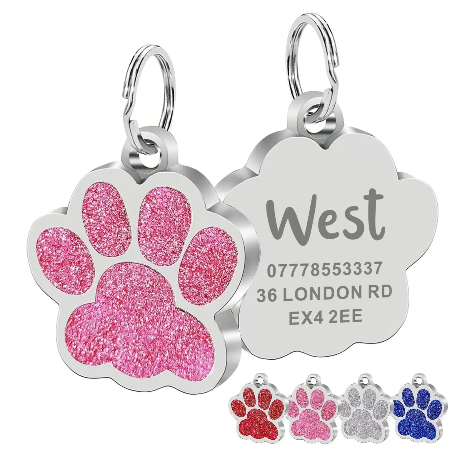 plaquinha de identificação para cães e gatos personalizada