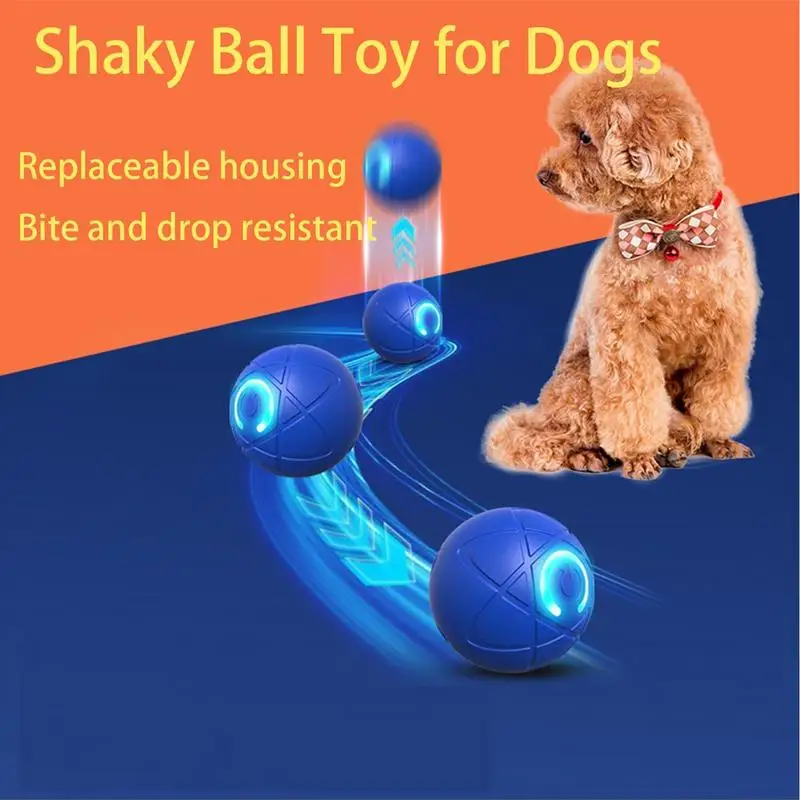 Brinquedo Bola de Rolamento para Cães Recarregável USB com LED - Imagem 5