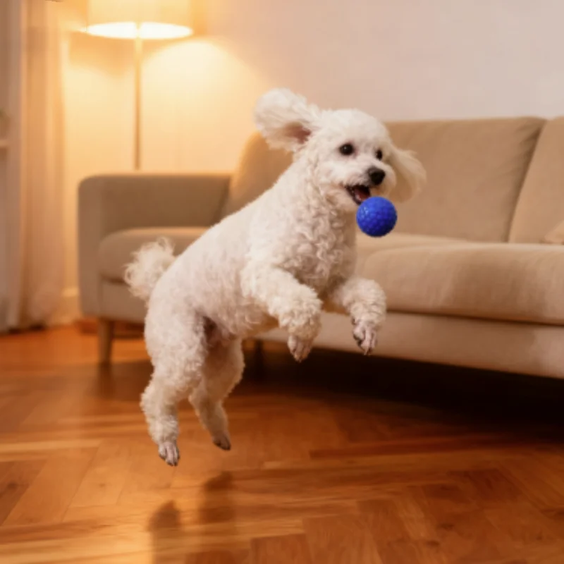 Bola de Borracha para Cães de Todos os Portes com Textura para Limpeza Dental - Imagem 4