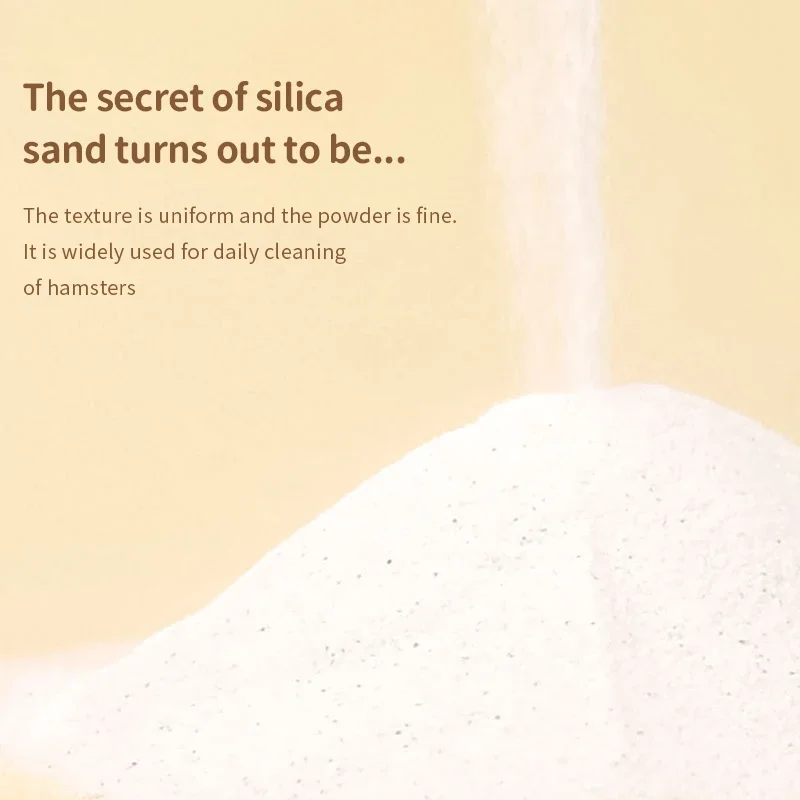 Areia para Banho de Hamster de Sílica Natural Baixa Poeira - Imagem 5