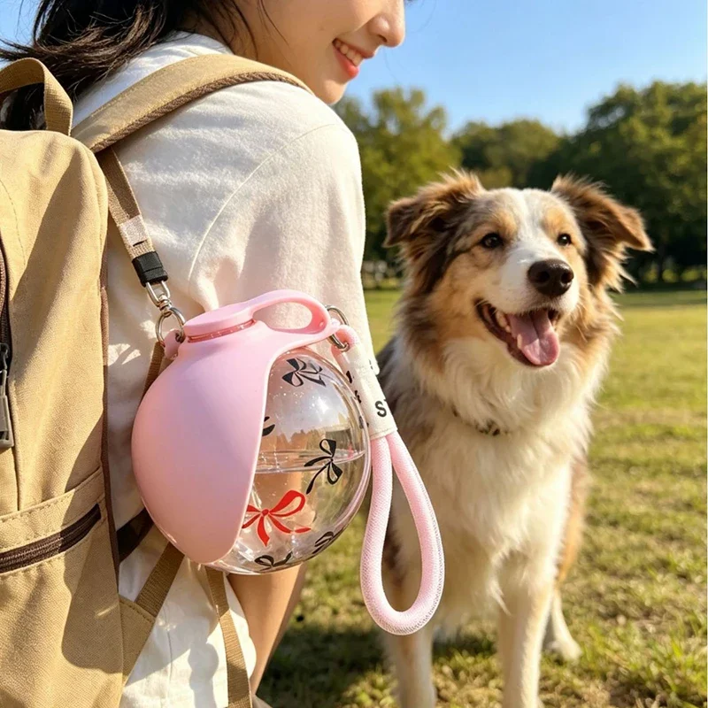 Garrafa de Água para Cães Pequenos Portátil 2 em 1 à Prova de Vazamentos - Imagem 2