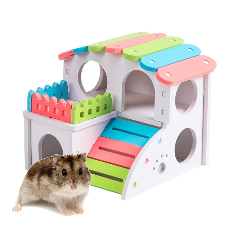 Casa Plástica para Hamster Colorida 13x14,5x13,5 cm para Brincar e Esconder - Imagem 5