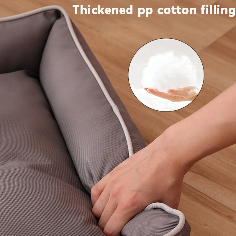 Cama Sofá para Cães e Gatos Quadrada com Capa Impermeável Removível - Imagem 4