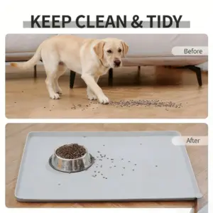 tapete de silicone para comedouro de cães e gatos