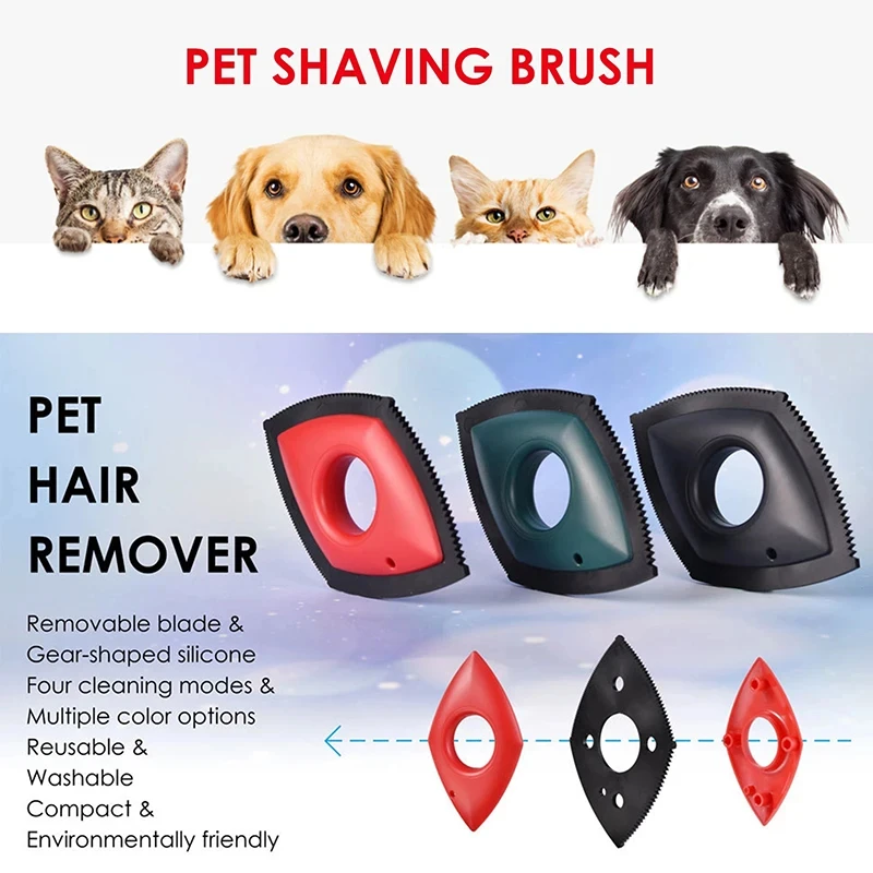 Escova Removedora de Pelos para Cães e Gatos de ABS e Silicone com 4 Modos - Imagem 4