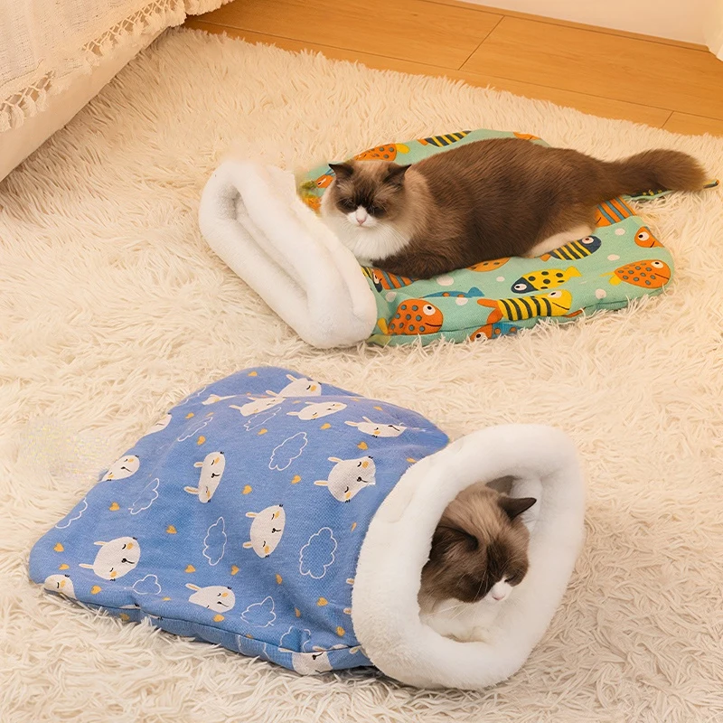 saco de dormir para gatos tipo bolso