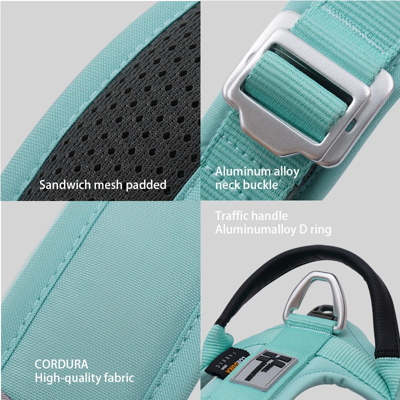 Coleira Peitoral para Cães Pequenos Nylon Refletivo Ajustável - Imagem 3
