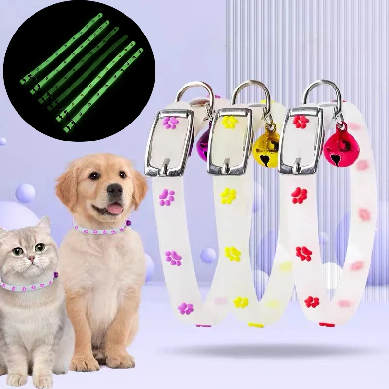 Coleira Luminosa para Gatos Ajustável para Caminhada Noturna - Imagem 4