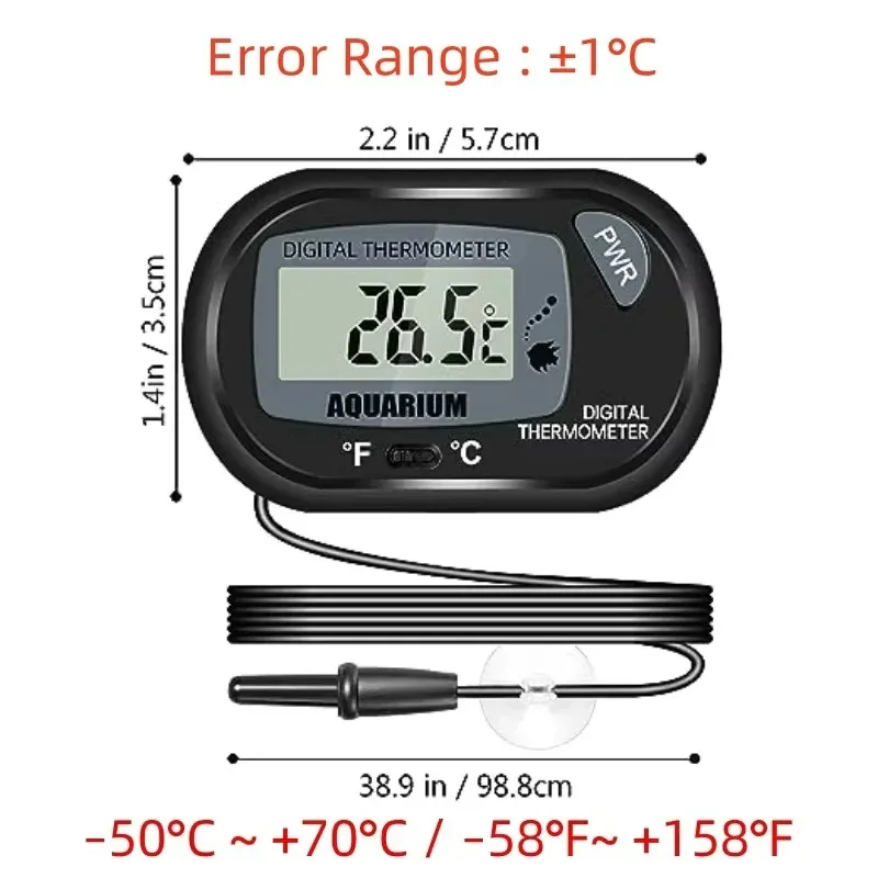 Termômetro Digital para Aquário com Sonda e Ventosa - Imagem 2