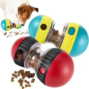 brinquedo quebra-cabeça cão dispensador alimentos