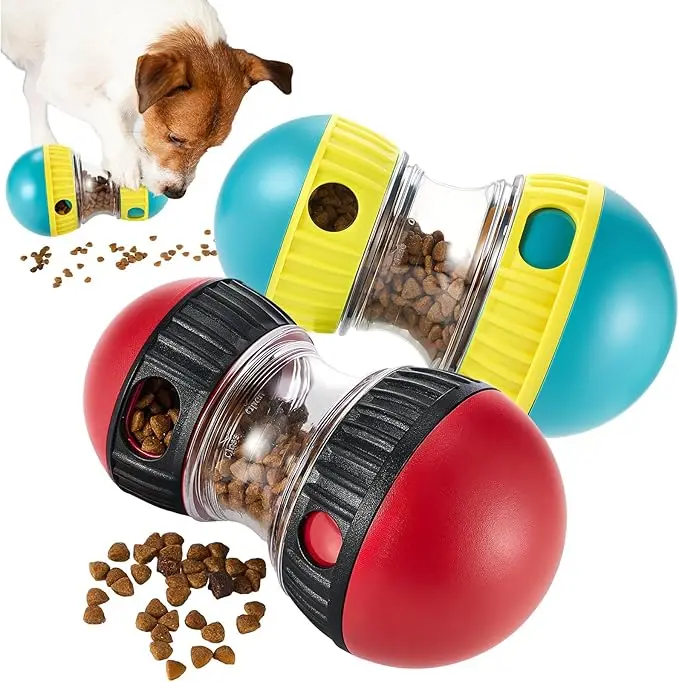 brinquedo quebra-cabeça cão dispensador alimentos