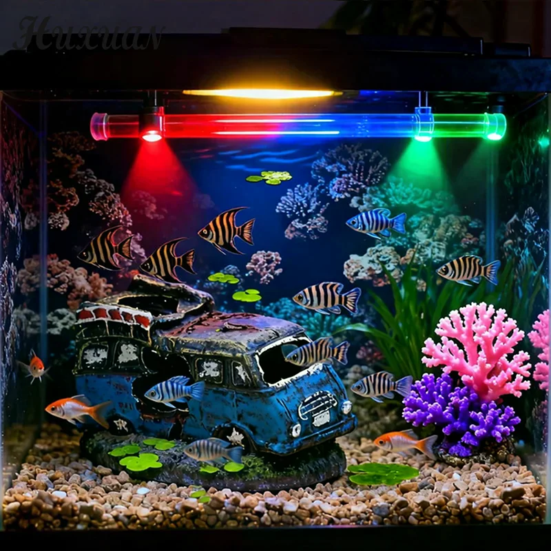 Ornamento de Aquário Demolição de Carro em Resina com Furos para Camarões - Imagem 5
