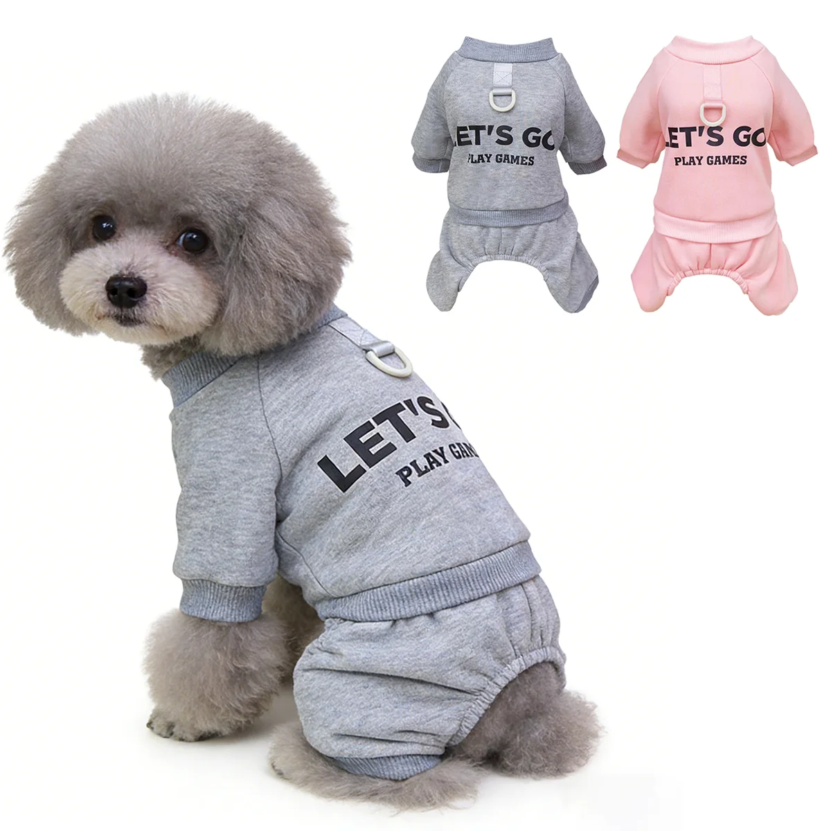 Roupa Quente para Cães e Gatos com Argola D para Coleira - Image 3
