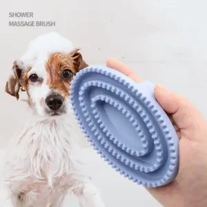 escova de borracha flexível para banho de cães e gatos