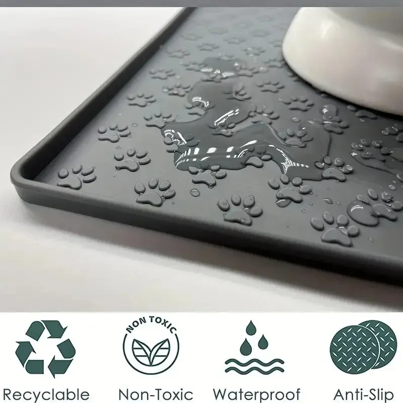Tapete de Alimentação para Cães e Gatos de Silicone Antiderrapante - Imagem 2