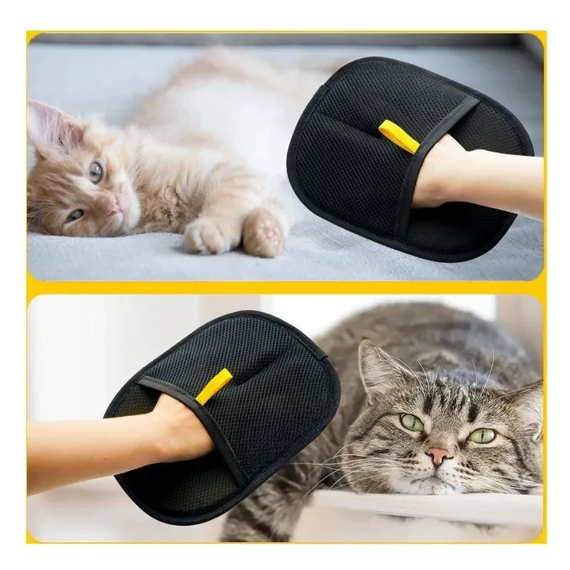 luvas de grooming dupla face para cães e gatos