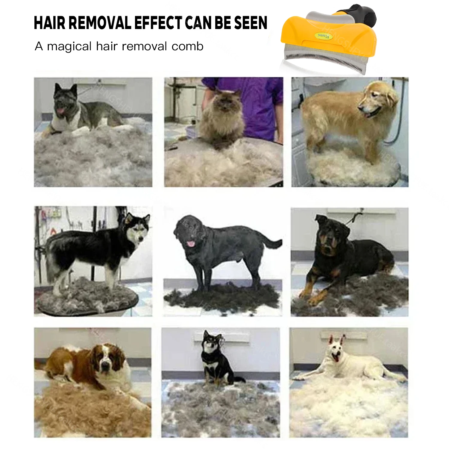 Pente para Gatos e Cães com Dentes de Aço Inoxidável - Image 2