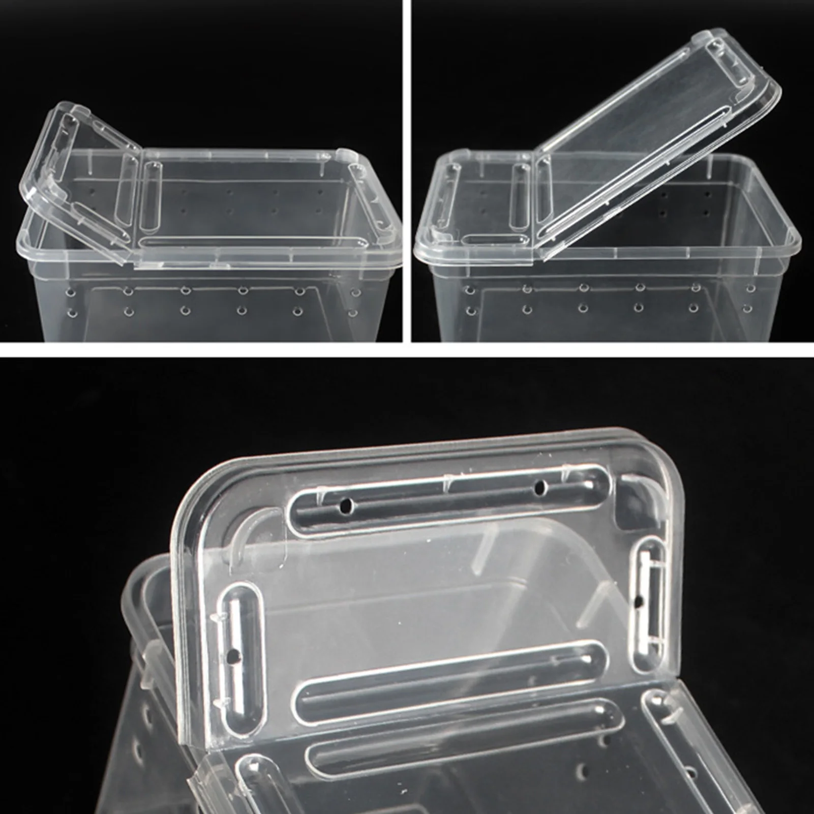 Caixa de Alimentação para Répteis Transparente com Fechadura Segura - Imagem 3