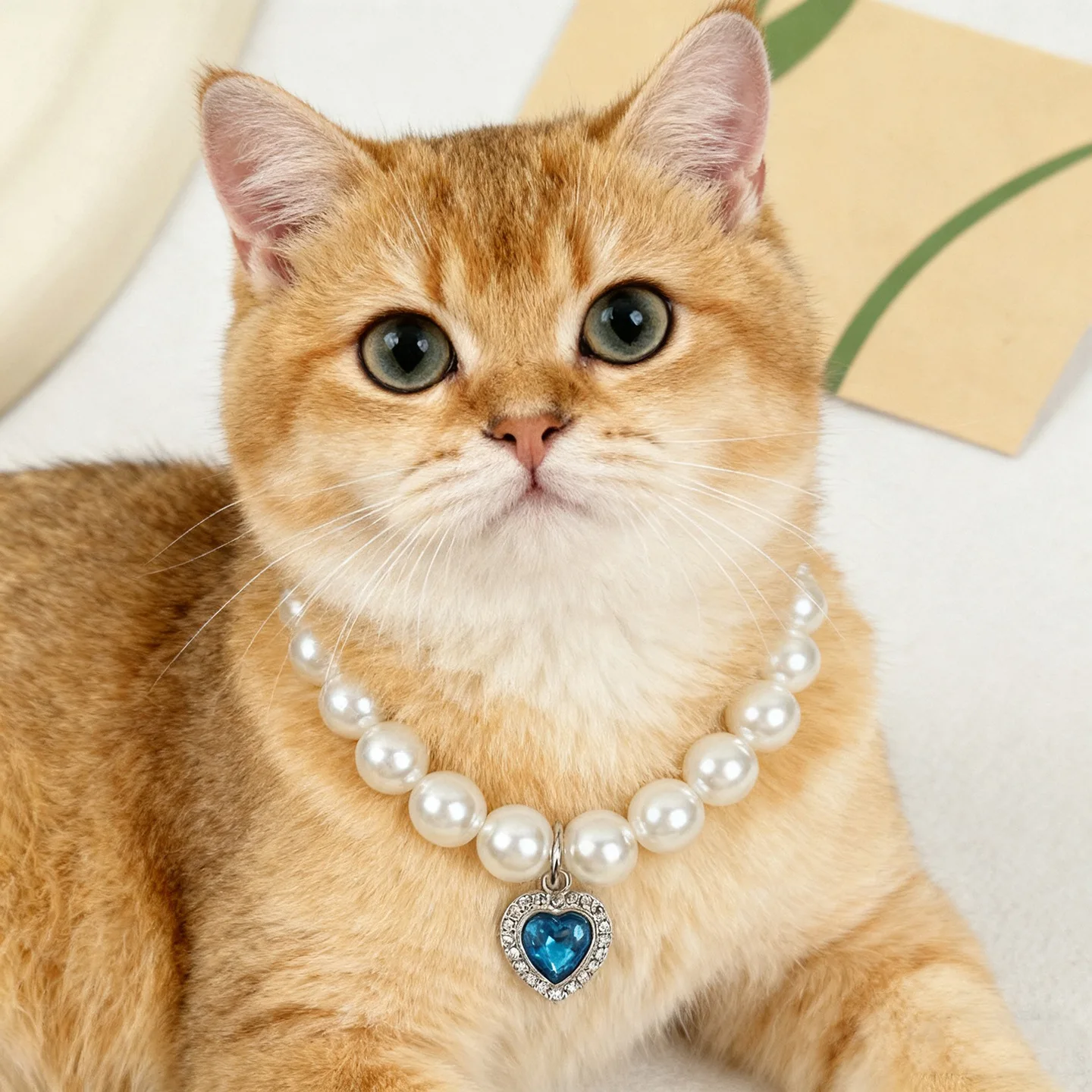 Coleira de Pérolas para Cães e Gatos Pequenos com Tamanho Ajustável - Imagem 4