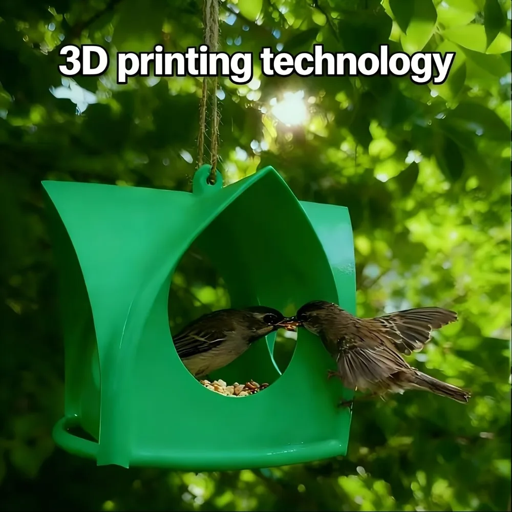 Alimentador de Pássaros para Jardim com Cobertura Protetora - Imagem 3