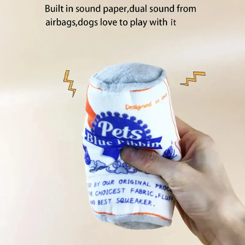 Brinquedo para Cães de Pelúcia Formato Garrafa com Apito - Imagem 3
