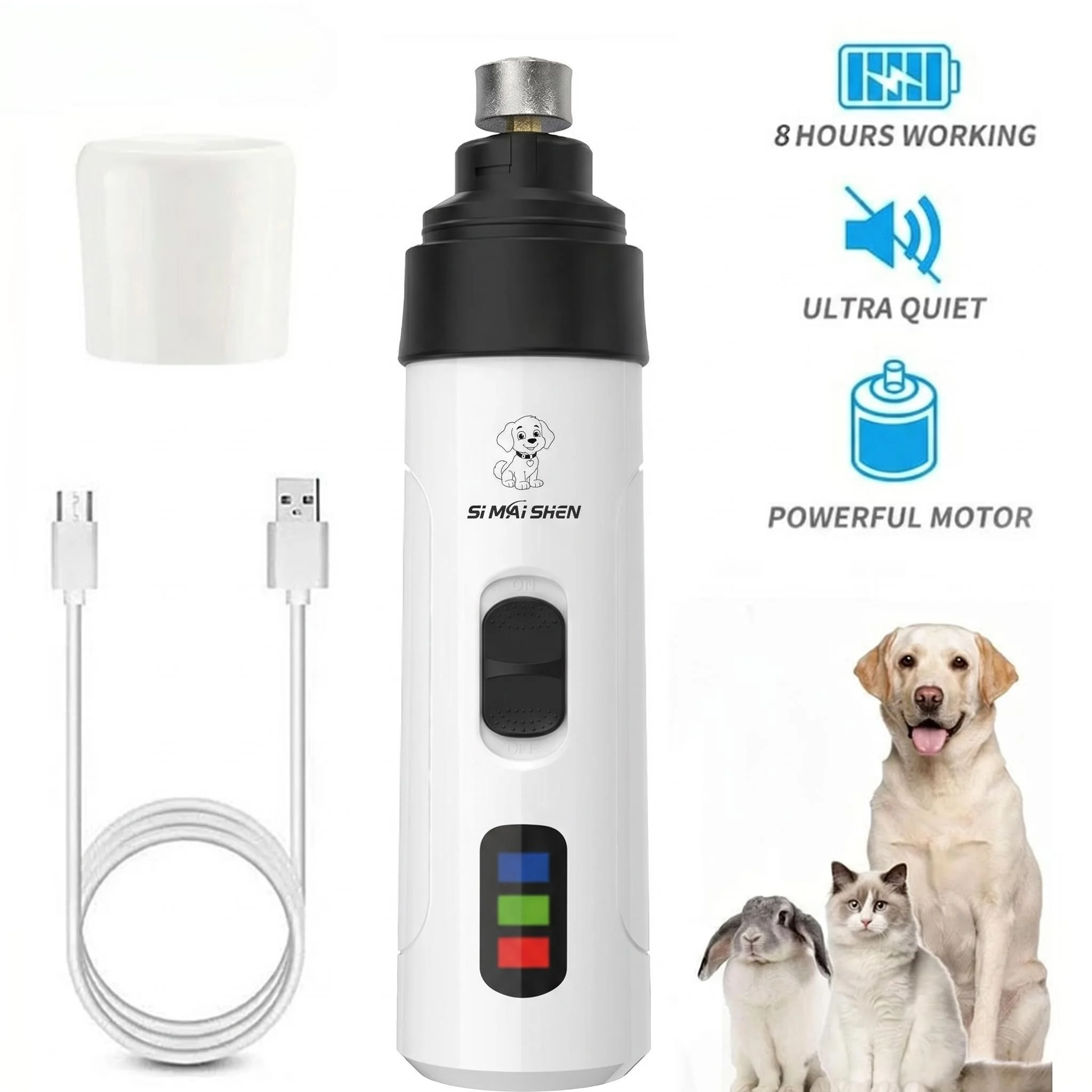lixadeira de unha para cães e gatos recarregável