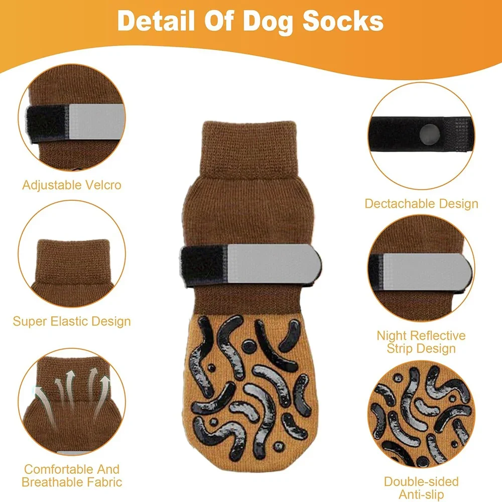 Meias Antiderrapantes para Cães Grandes com Controle de Tração - Image 6