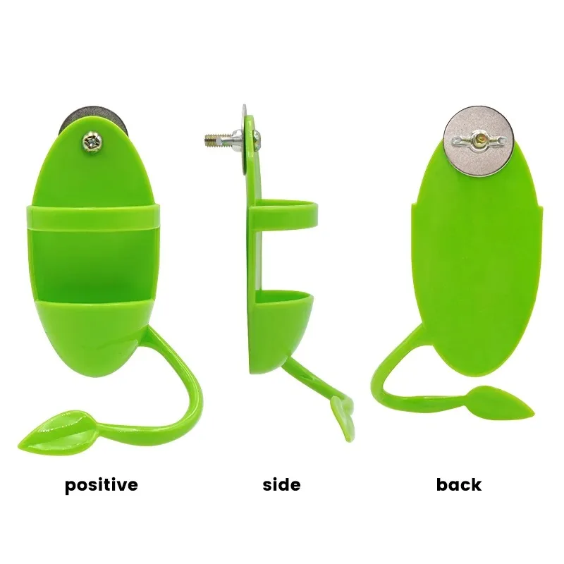 Comedouro para Pássaros de Plástico Verde com Encaixe na Gaiola - Imagem 6