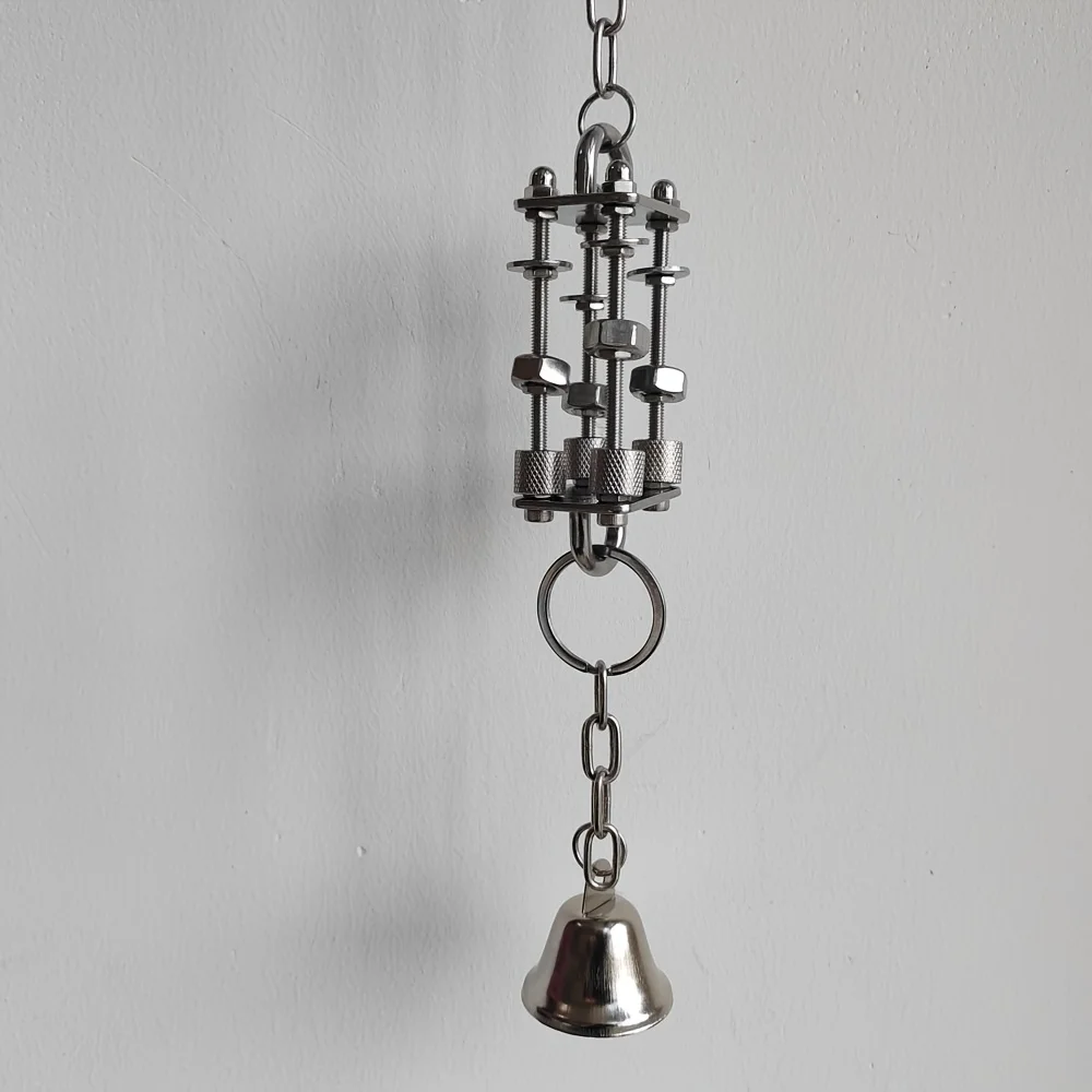 Brinquedo para Pássaros Sino de Aço Inoxidável para Gaiola - Imagem 2