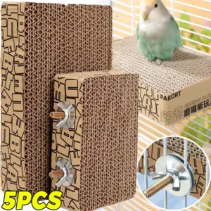 plataforma para pássaros de papelão