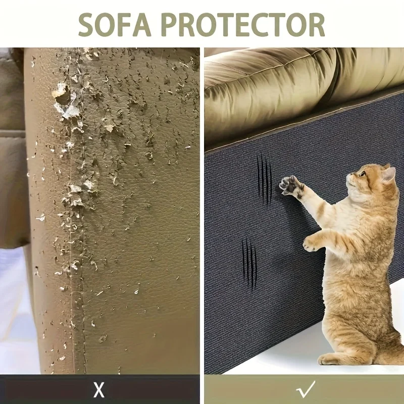 Tapete Arranhador para Gatos Autoadesivo Ajustável para Móveis - Image 3
