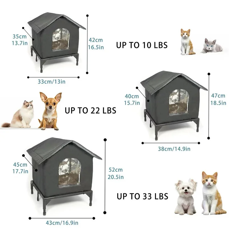 Casa para Cães e Gatos Pequenos Dobrável Lavável - Image 4