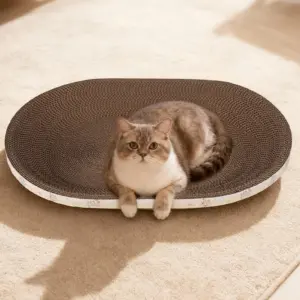 arranhador de papelão para gatos oval