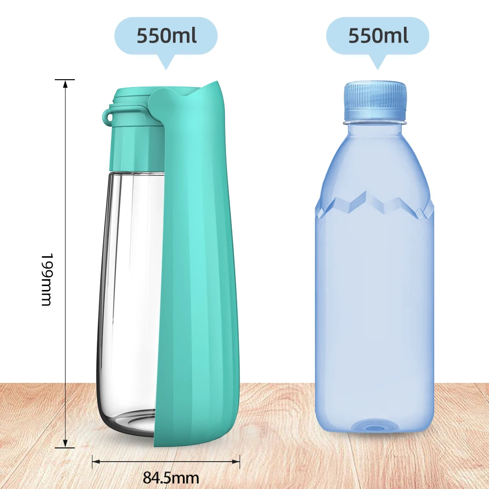 Dispensador de Água Portátil para Cães 550ml Dobrável para Passeio - Imagem 3