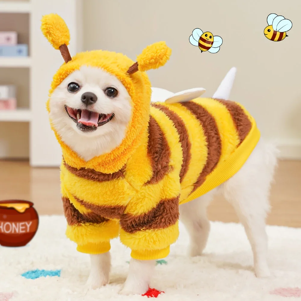Roupa de Abelha para Cães e Gatos de Flanela para Inverno - Imagem 2