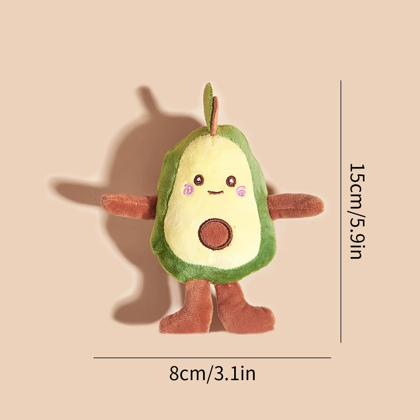 Brinquedo de Pelúcia para Cães Pequenos e Médios Abacate 15 cm - Imagem 2
