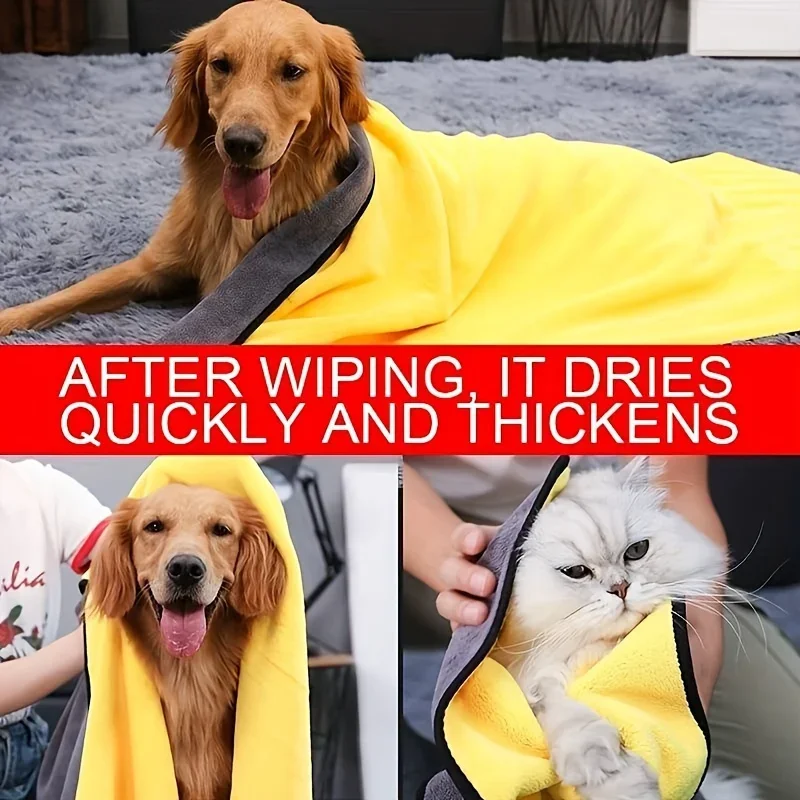 Toalha Absorvente para Cães e Gatos de Fibra Ultrafina - Imagem 6