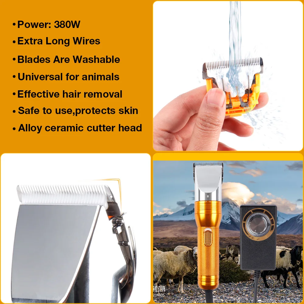Tosquiadeira Elétrica para Cães e Gatos 380W com Pentes de 3 a 12 mm - Imagem 6