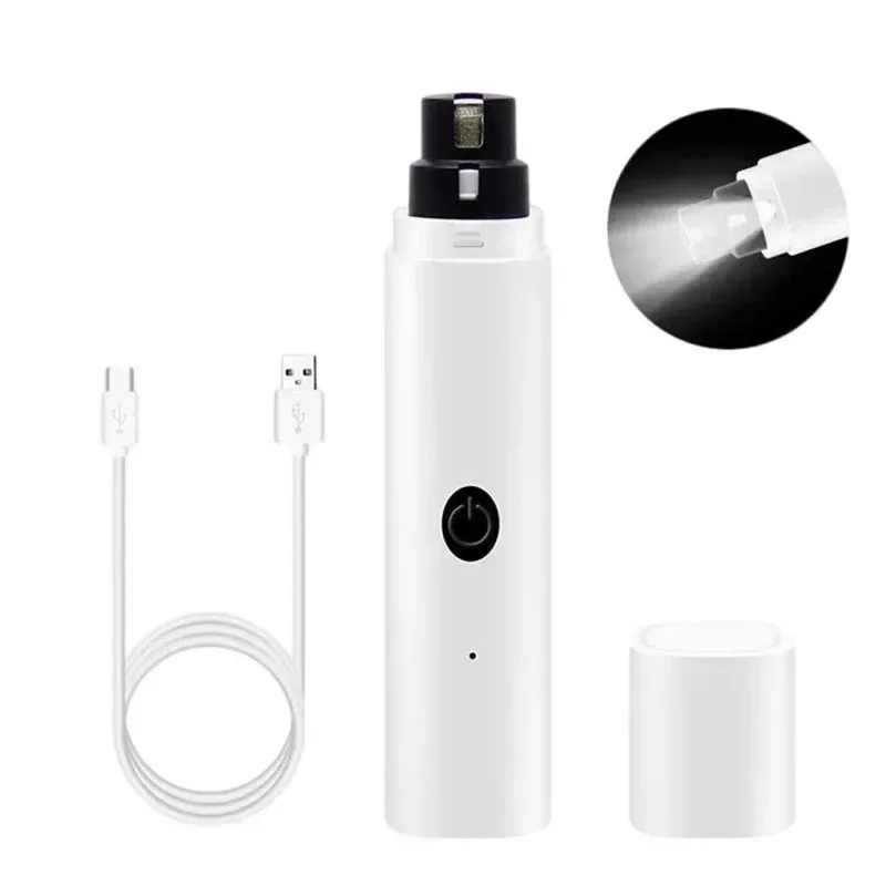 Lixador de Unhas Elétrico para Cães e Gatos Recarregável USB com LED - Image 5