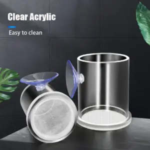 copo alimentador para aquário de acrílico