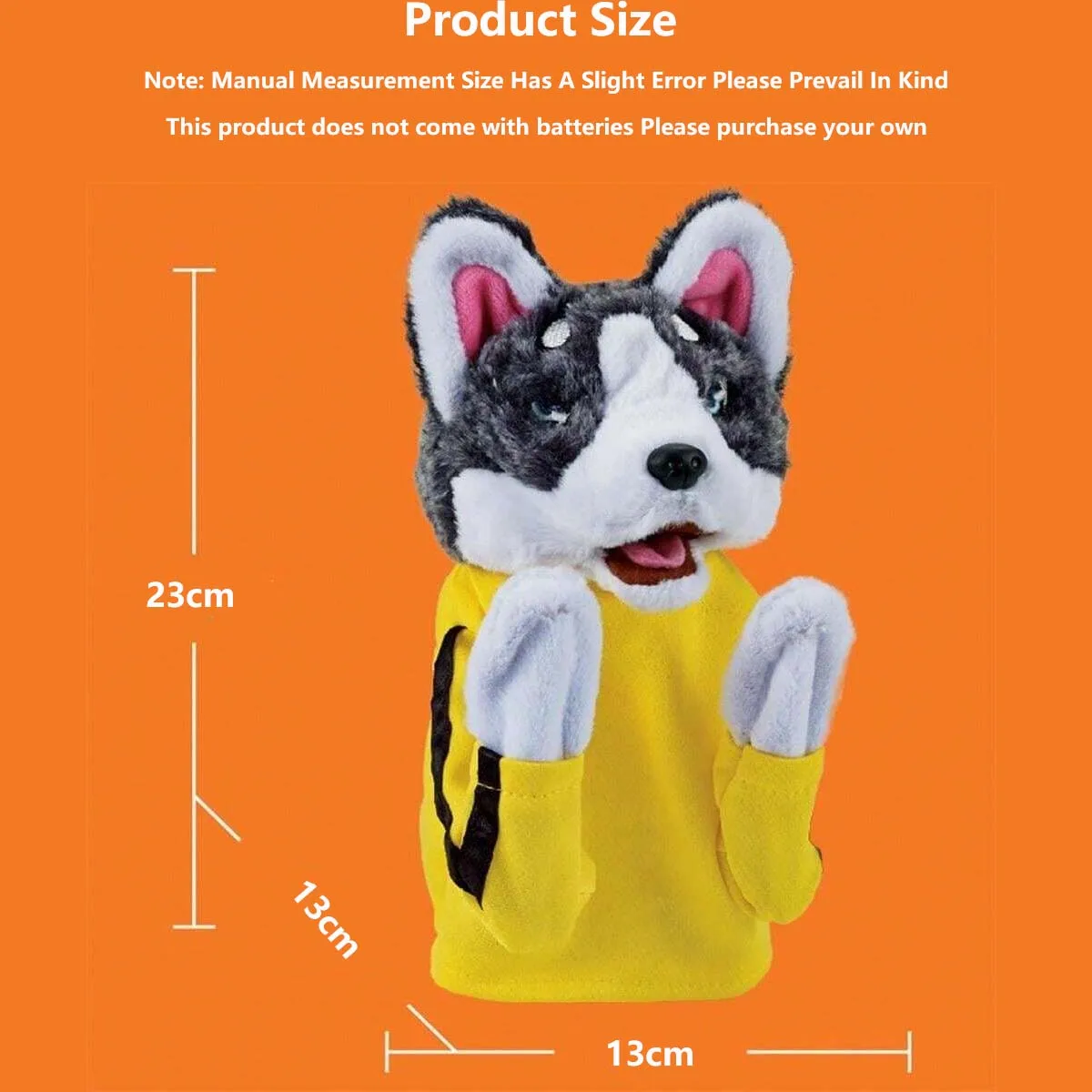 Fantoche de Mão Husky de Pelúcia para Cães com Efeitos Sonoros - Imagem 4
