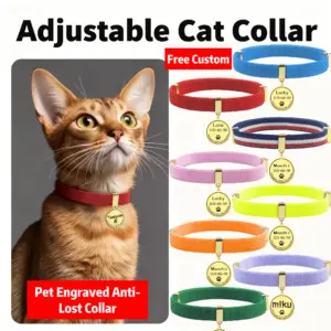 coleira para gatos com placa de identificação