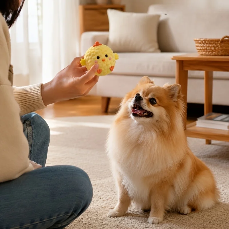 Brinquedo Sonoro para Cães e Gatos em Formato de Pintinho - Imagem 6