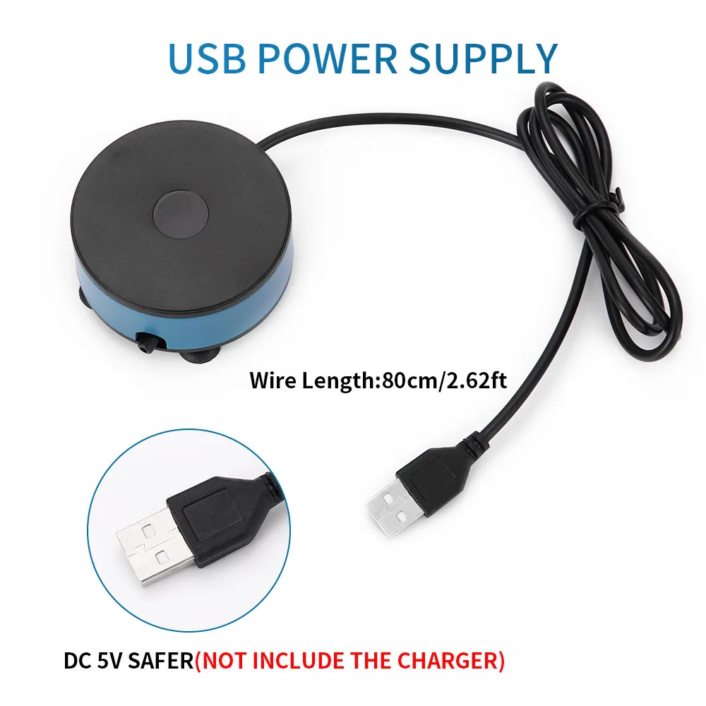 Bomba de Ar USB para Aquário Portátil 200 ml/min - Image 5