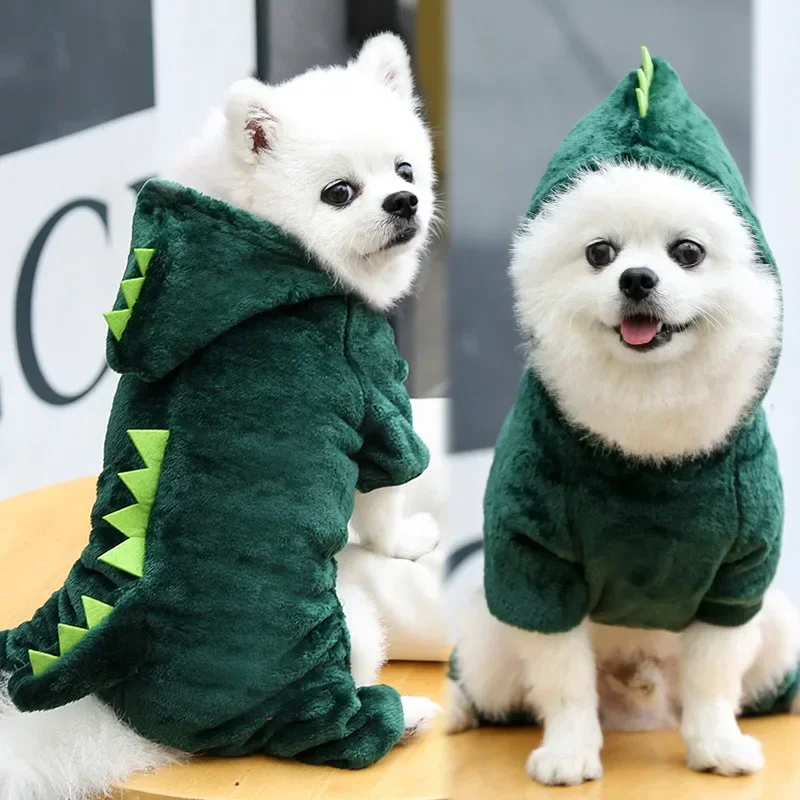 Roupa de Cachorro Dinossauro de Velo para Cães de Porte Pequeno - Imagem 2