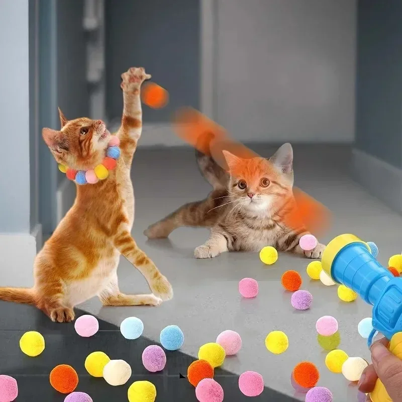 Lançador Automático de Bolinhas para Gatos com Disparo Longo - Image 2